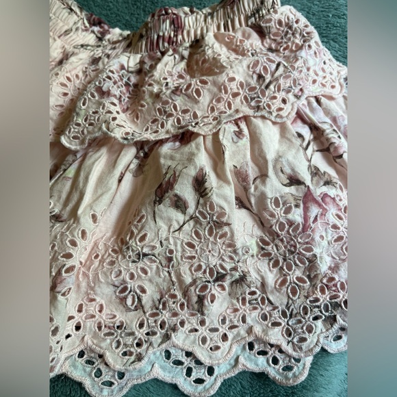 Gap x Love Shack Fancy Floral eyelet Skirt in Pink and Cream S - Picture 3 of 6